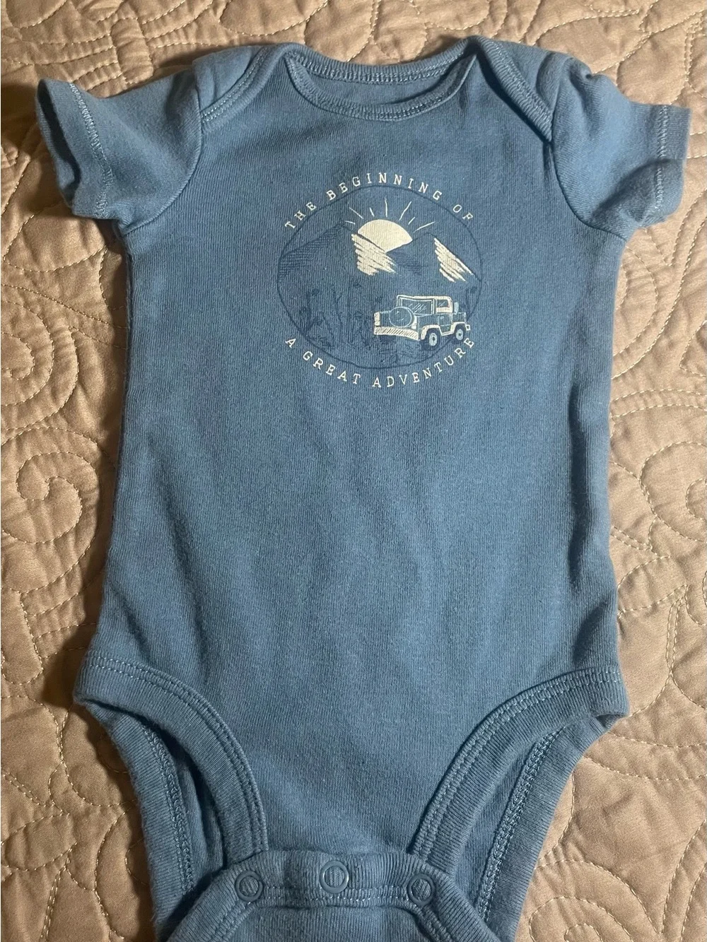 2c Carter's Baby Bodysuit 5pc lot 0-3M Cotton Short Sleeve Tagless